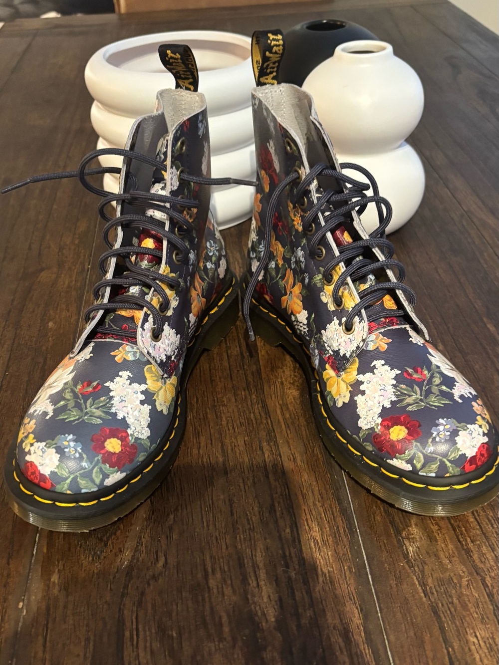 NEW Dr Martens 1460 Pascal DF Darcie Wanderlust floral blue boots size 9